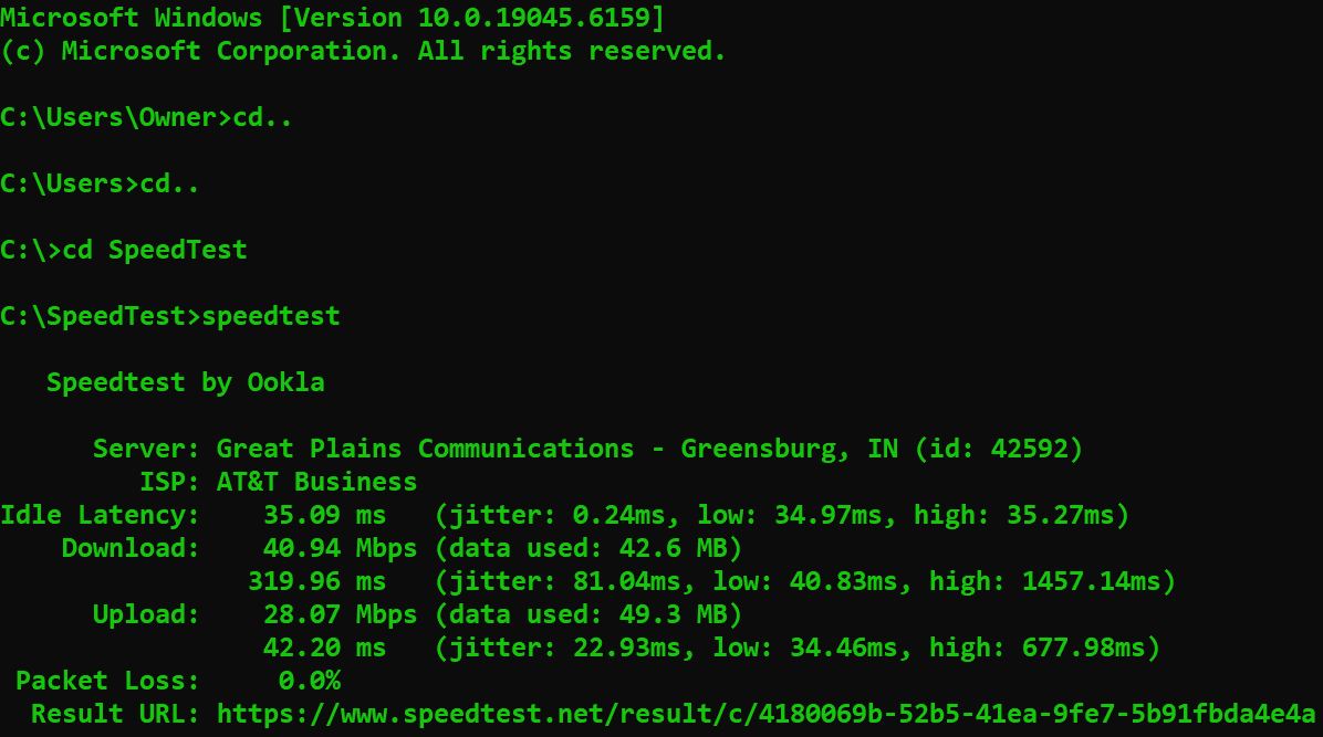 Speed Test CLI